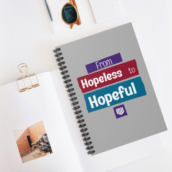 From Hopeless to Hopeful Spiral Notebook - Ruled Line mockup