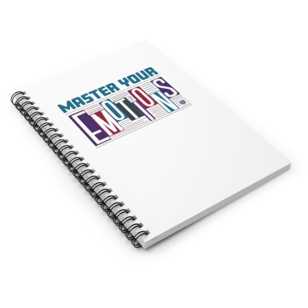 Master Your Emotions Blank Spiral Notebook white background