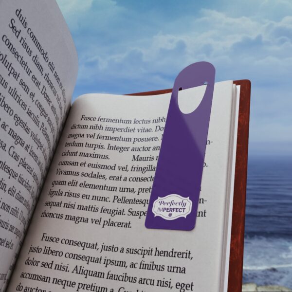 Perfectly Imperfect Bookmark in book