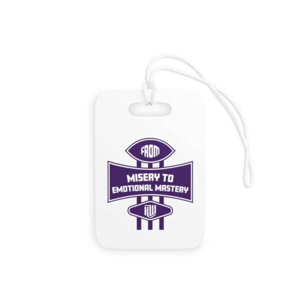 misery to emotional mastery luggage tag font