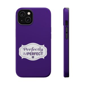Perfectly Imperfect iPhone 14 Purple MagSafe Tough Case v4