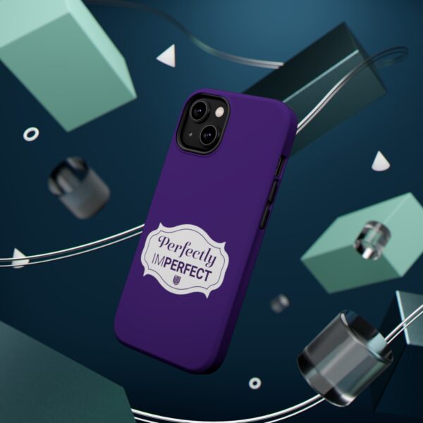 Perfectly Imperfect iPhone 14 Purple MagSafe Tough Case