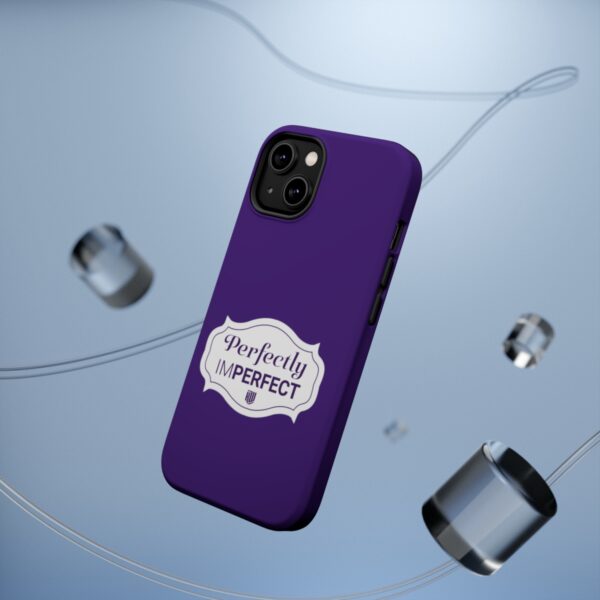 Perfectly Imperfect iPhone 14 Purple MagSafe Tough Case