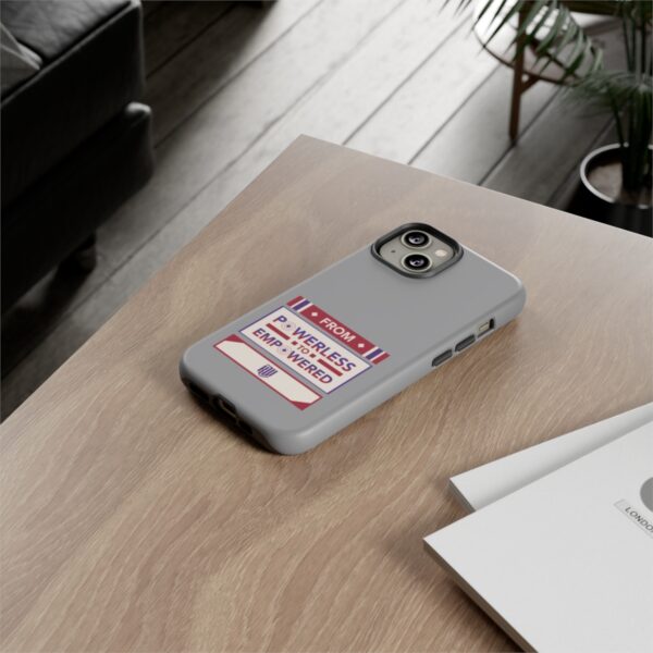 From Powerless to Empowered Gray Tough iPhone Case on table